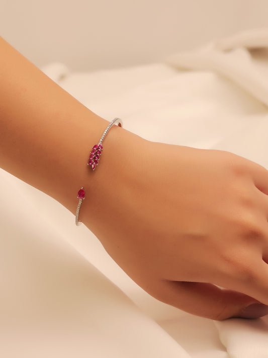Pranjali Ruby American Diamond Bracelet