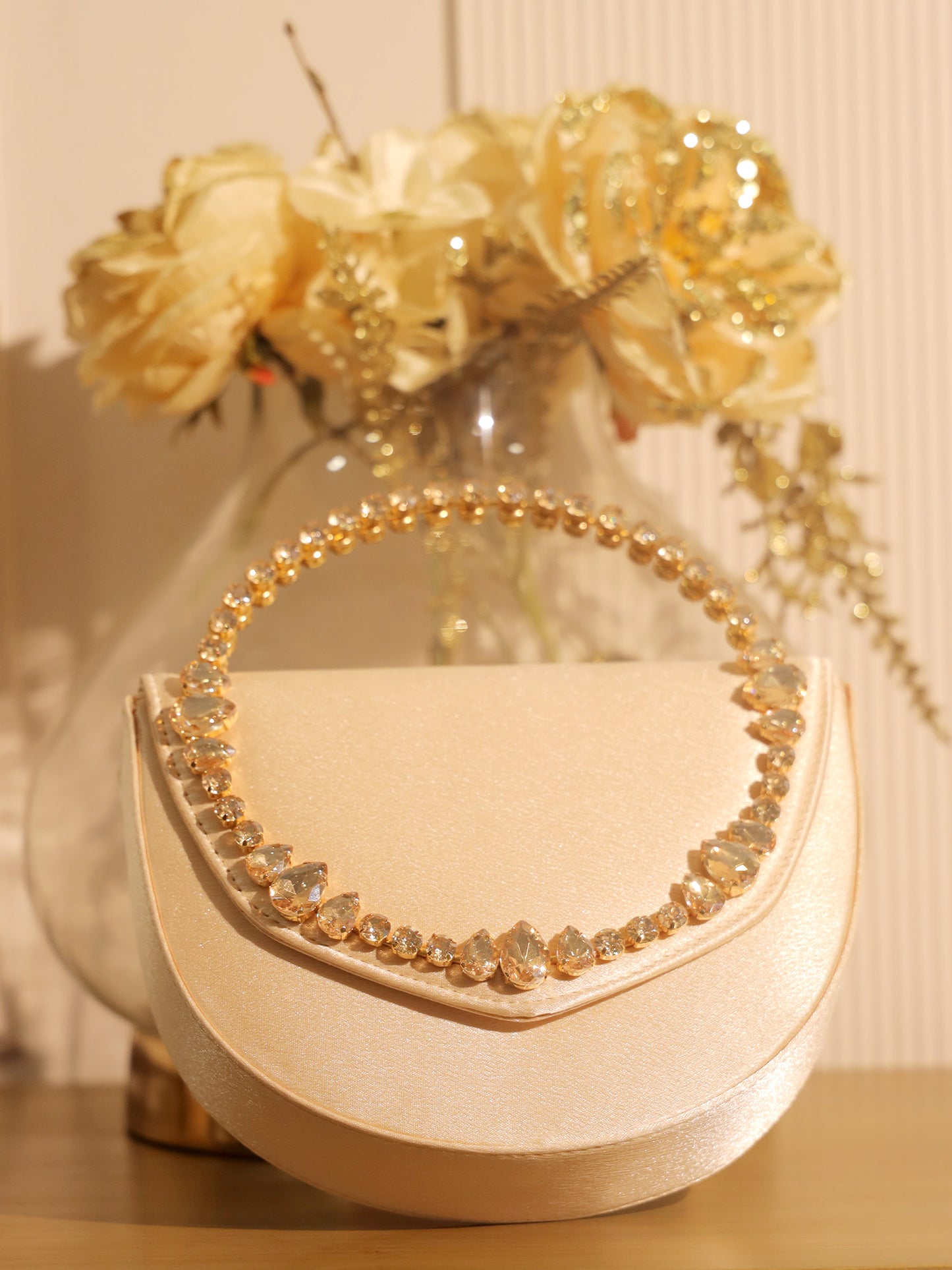 Indulekha Cream Evening Clutch