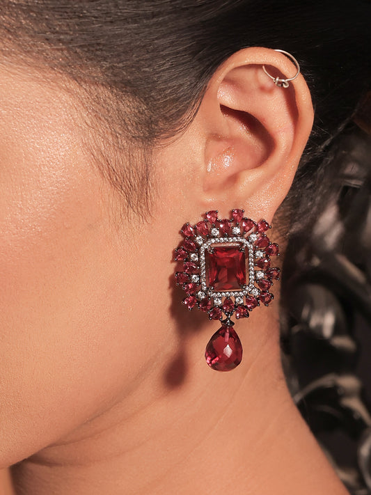 Alizee Rose Pink Victorian Earrings