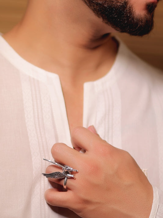Atrang Silver Men's Finger Ring