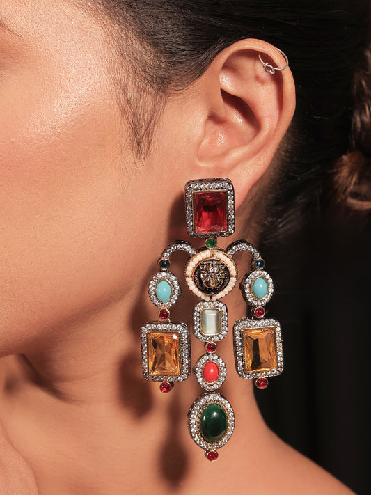 Gomti Multi Colour Victorian Earrings