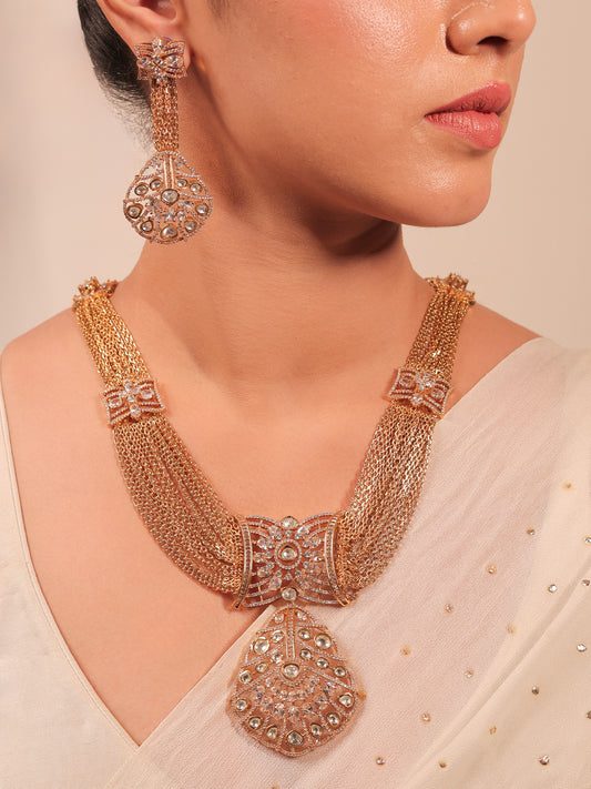 Damyanti White American Diamond Set
