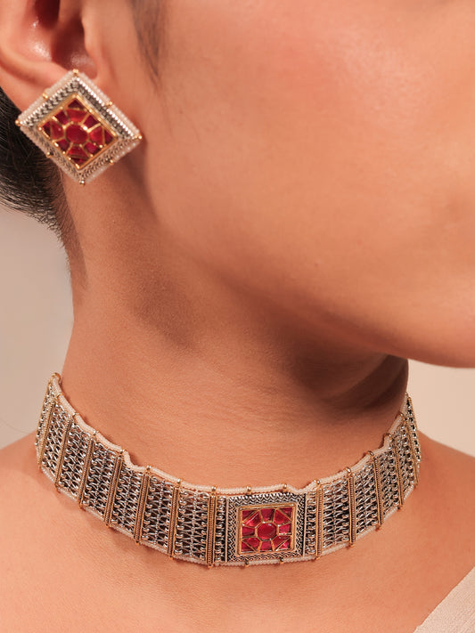 Upwan Ruby Boutique Choker Set