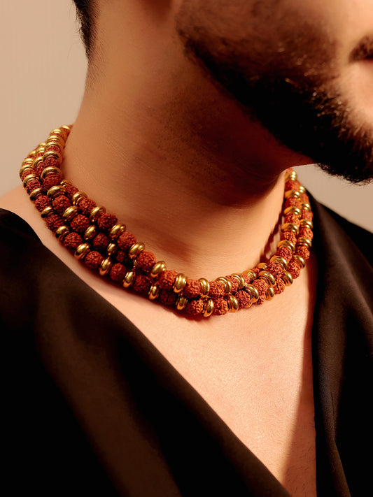 Paritosh Three-Layer Rudraksha Mala