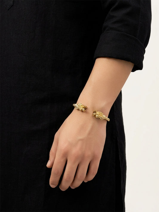 Inay Golden Twin Dragon Men's Bracelet