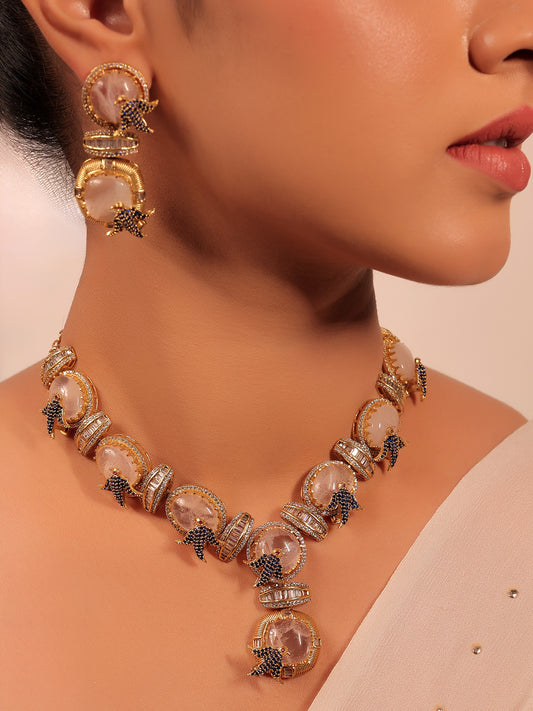 Dakini Pink Boutique Necklace Set