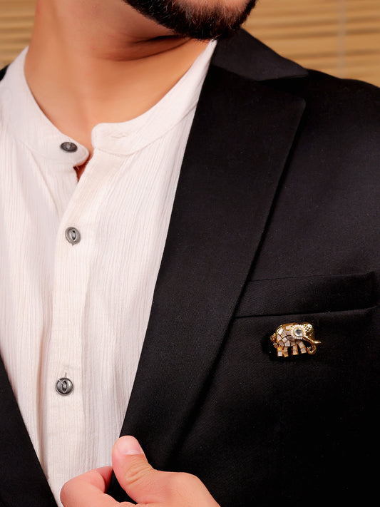 Satrupa White Elephant Brooch