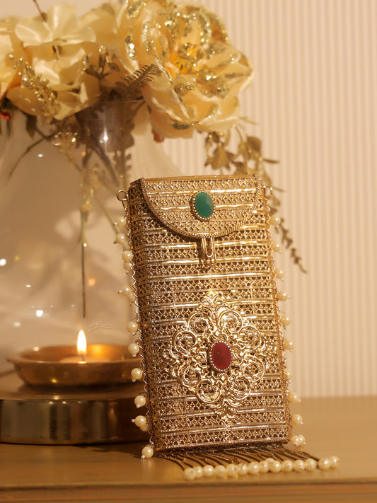 Imani Golden Mobile Pouch