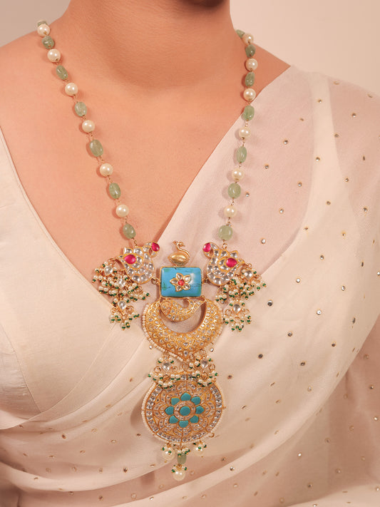 Manika Multi Colour Long Kundan Set