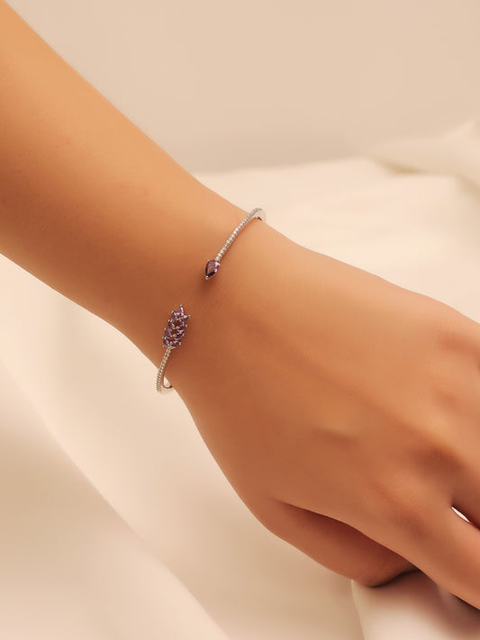 Narayani Purple American Diamond Bracelet