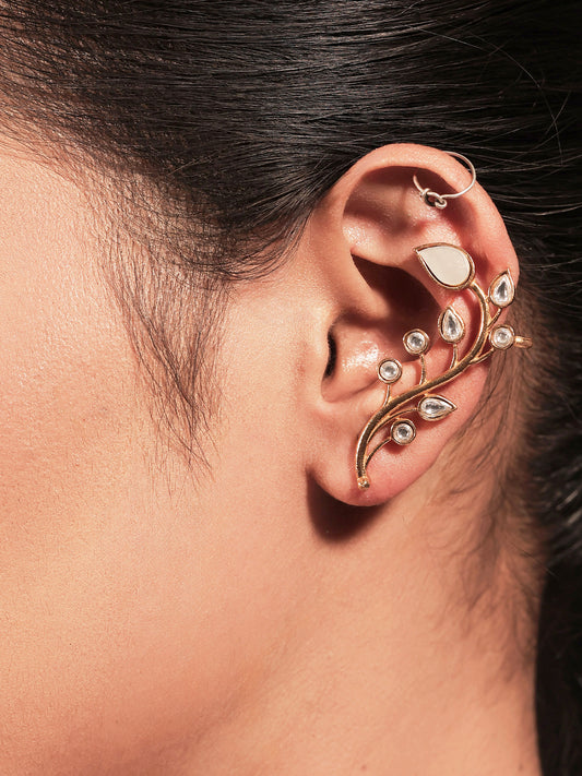 Chaitani White Boutique Earcuffs