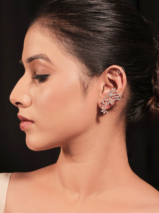 Nathalie White American Diamond Earring