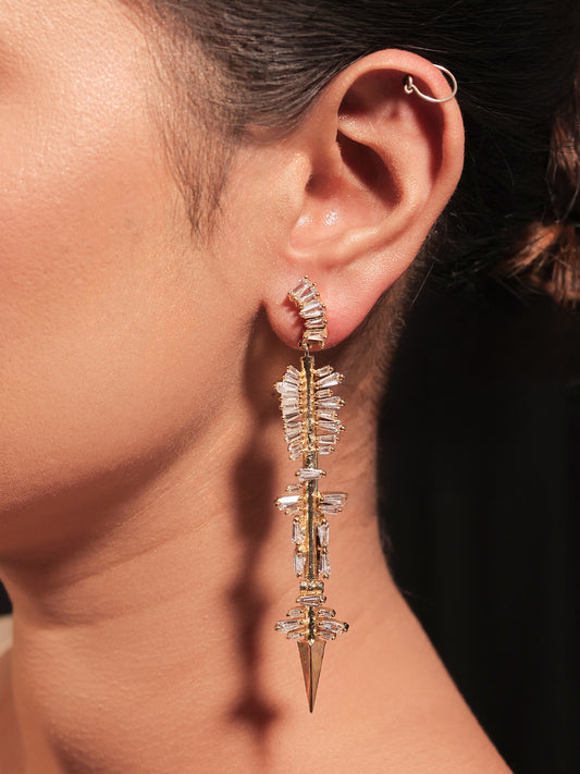 Ruchika White American Diamond Earrings