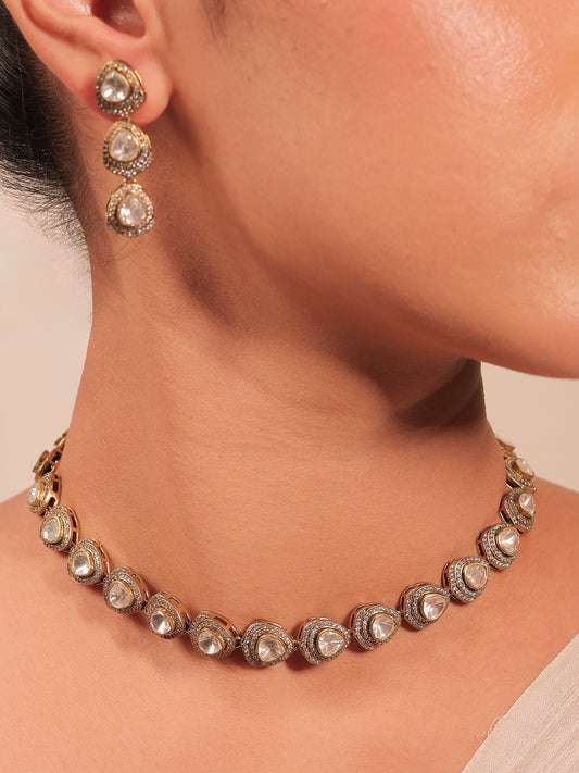 Riyanshi White Victorian Necklace Set