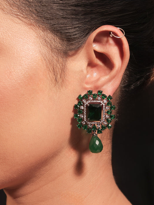 Sashwin Green Victorian Earrings