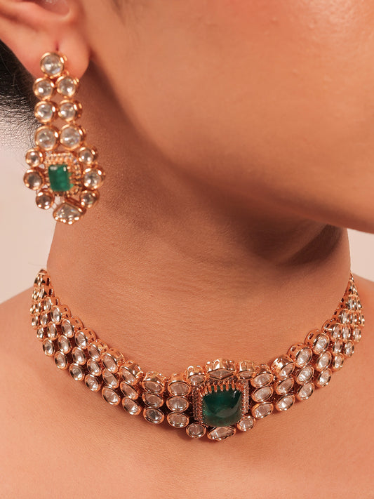 Valentina Green Kundan Choker Set