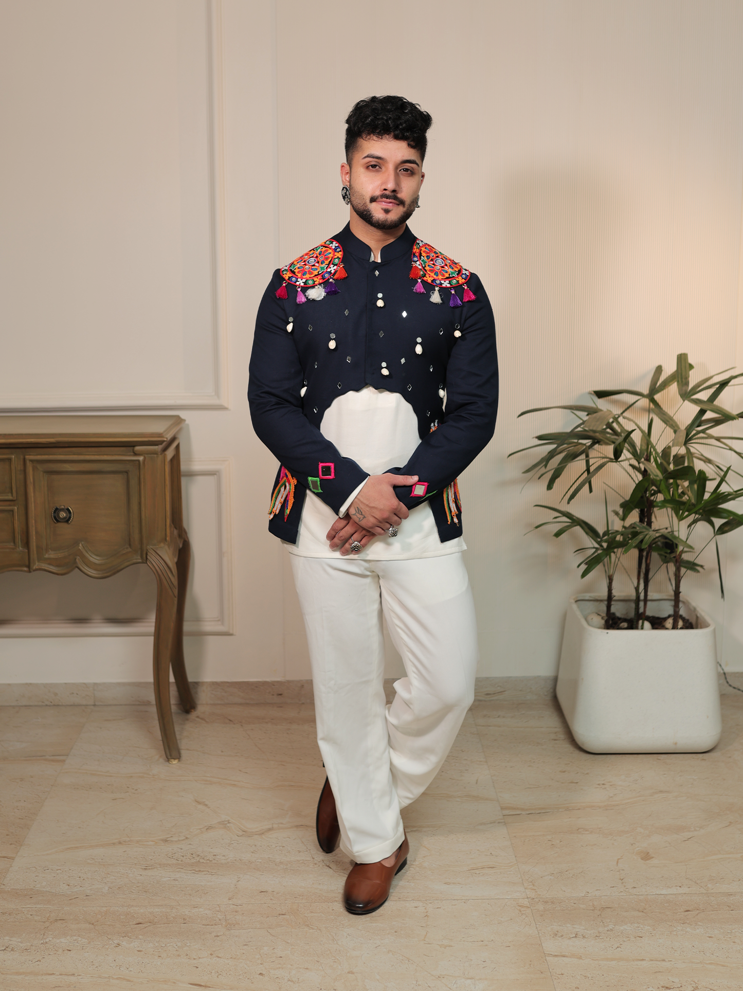 Arvind Garba Jharokha Jacket Set.