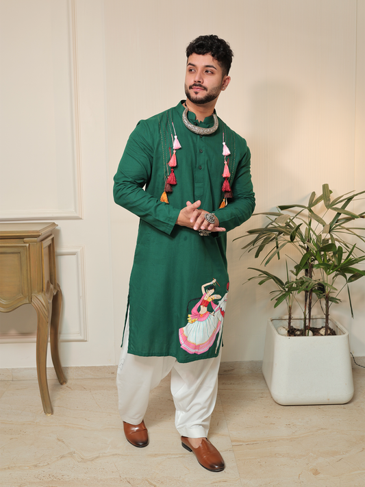 Akshar Garba Kurta Set.
