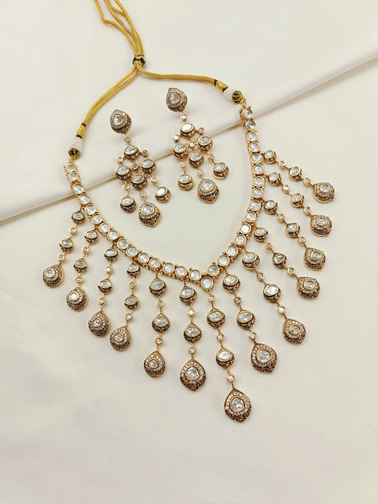Supriya White Kundan Necklace Set