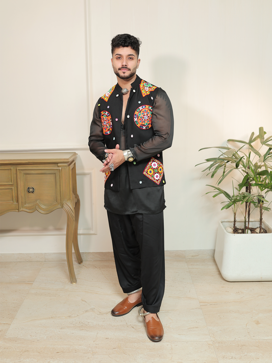 Nirmay Garba Midnight Beats Jacket Set.