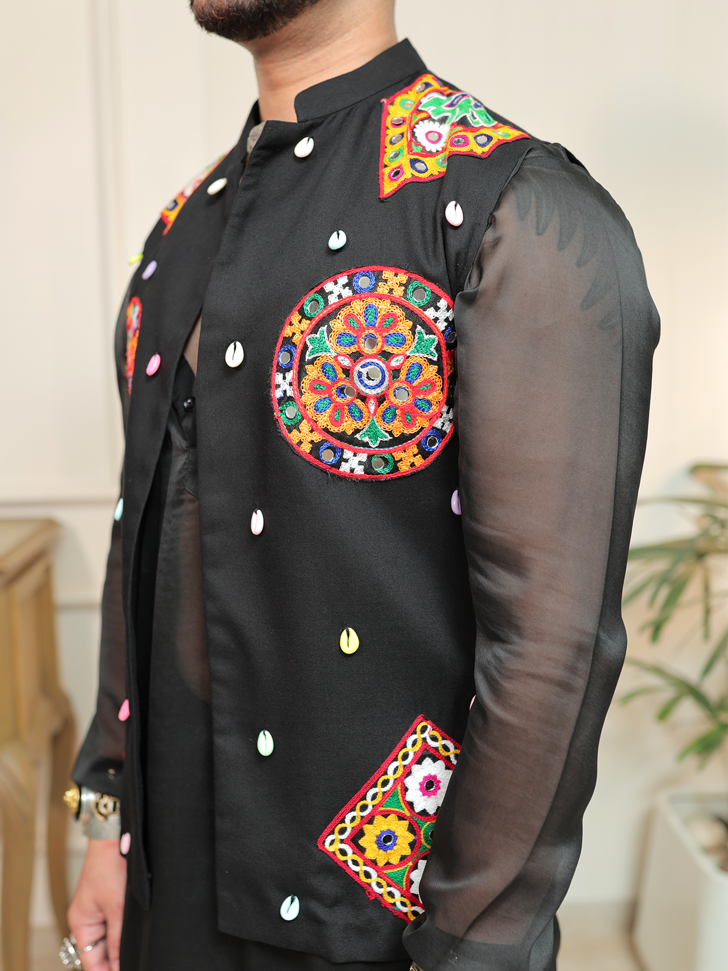 Nirmay Garba Midnight Beats Jacket Set.
