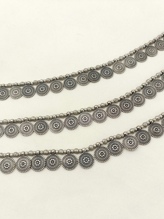 Diantha Plain Oxidized Waist Belt