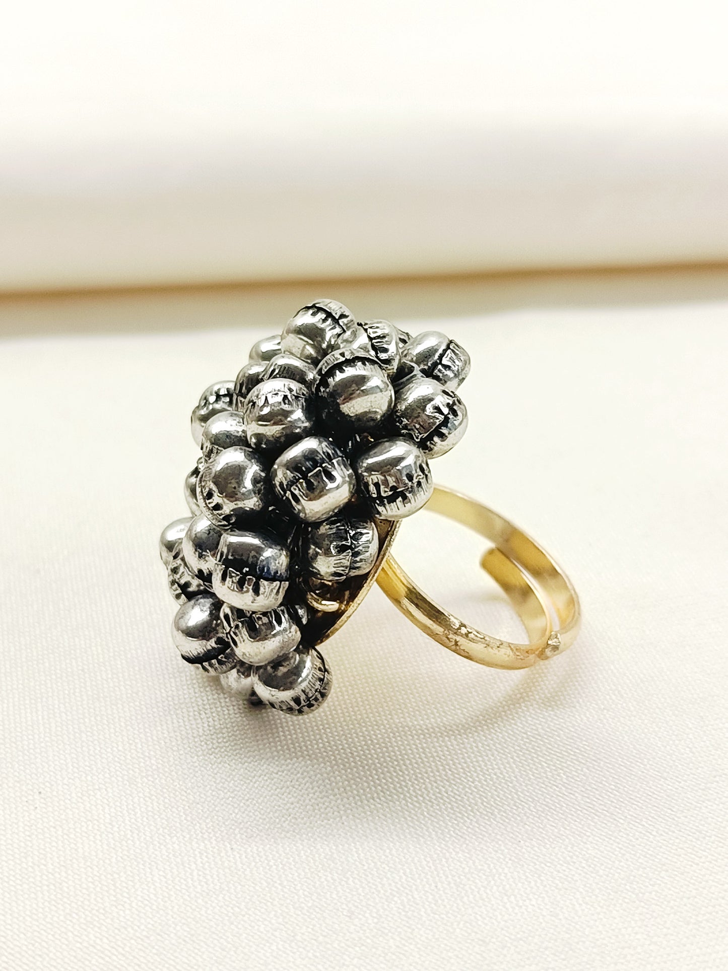 Ekaantha Silver Oxidized Finger Ring