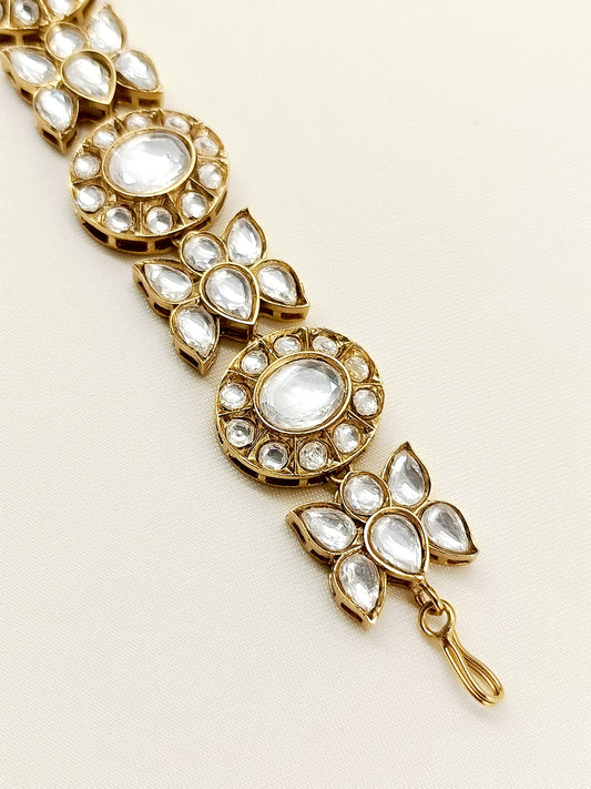 Aashita White Kundan Sheeshpatti