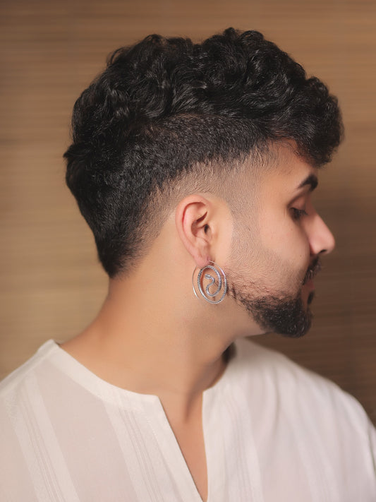 Ragvi Silver Men's Earrings