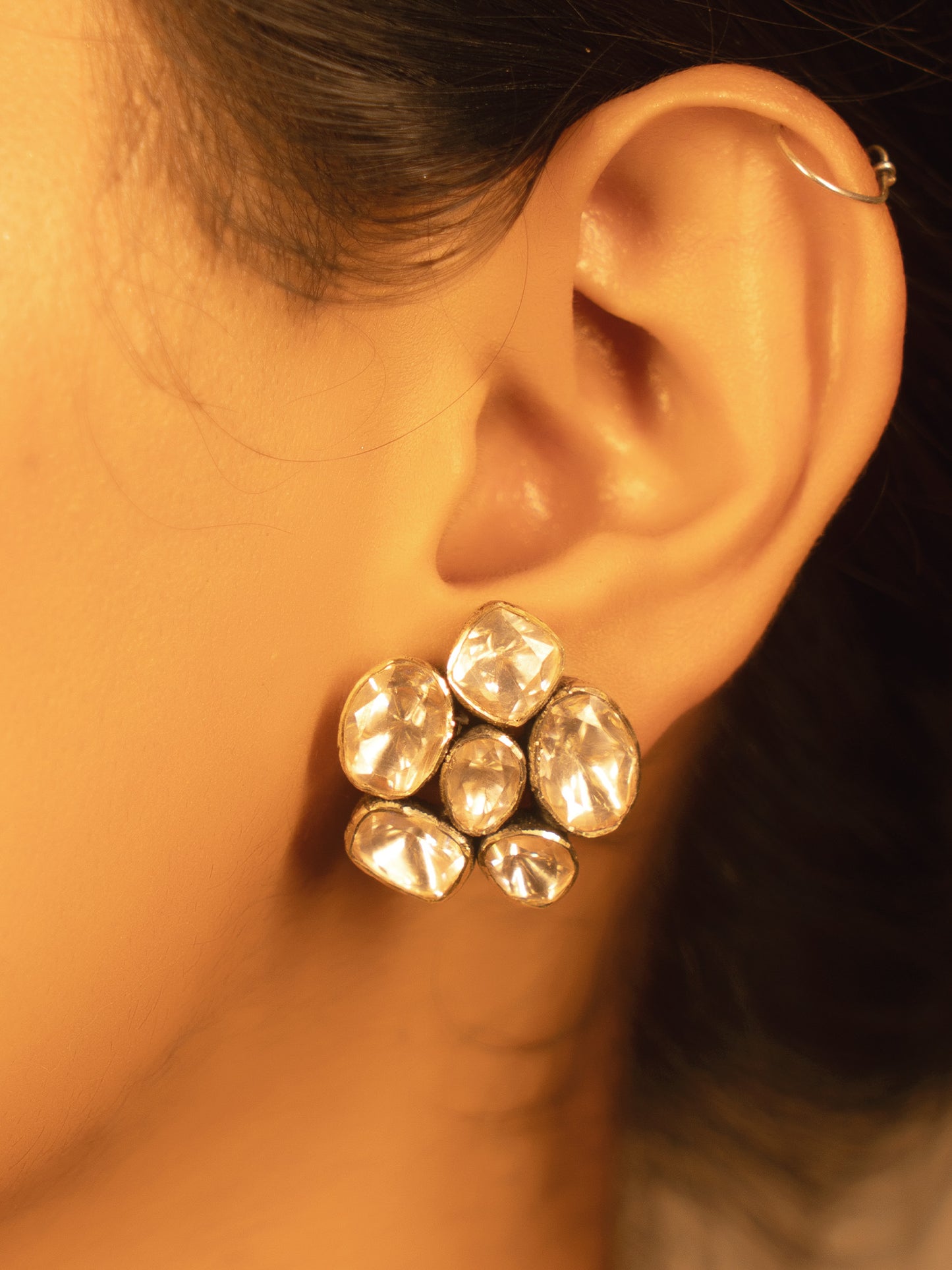 Merry 92.5 Silver Moissonite Pendant Set