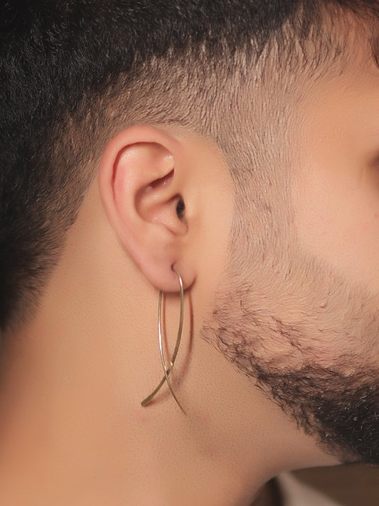 Hyma Golden Men's Earrings