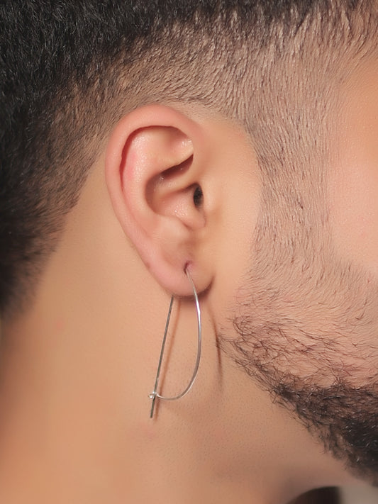 Sargun Silver Men's Earrings