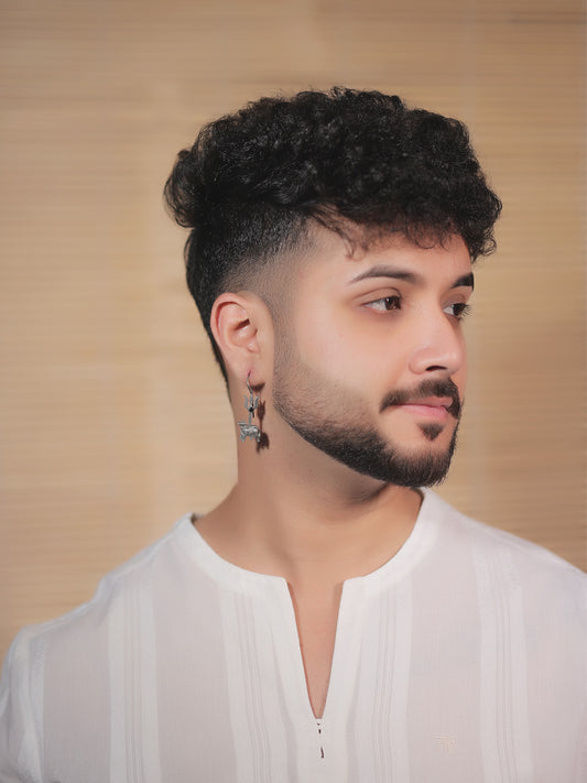 Aaditya Black Men's Earring