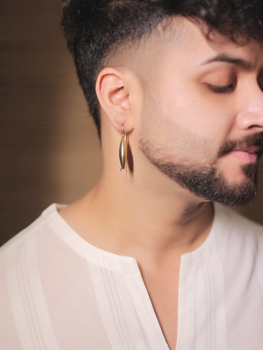 Abrielle Golden Men's Earrings