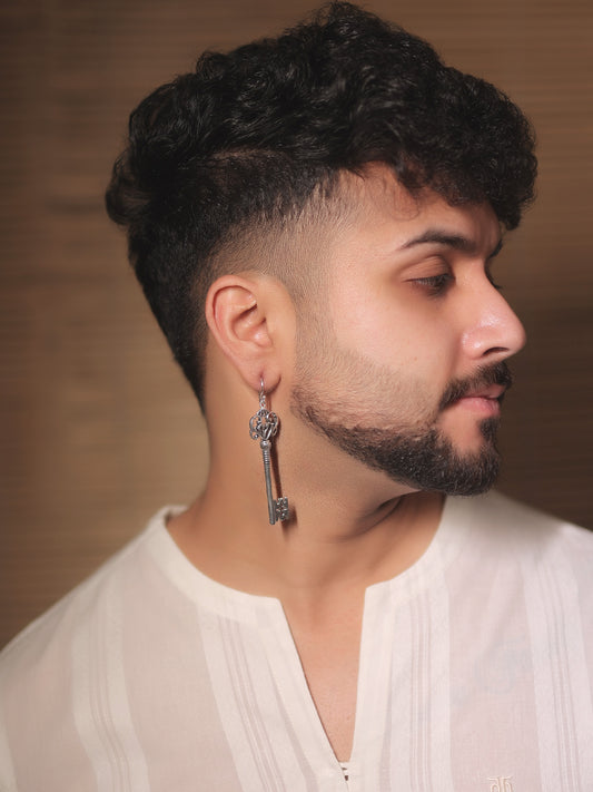 Jivant Silver Men's Earrings