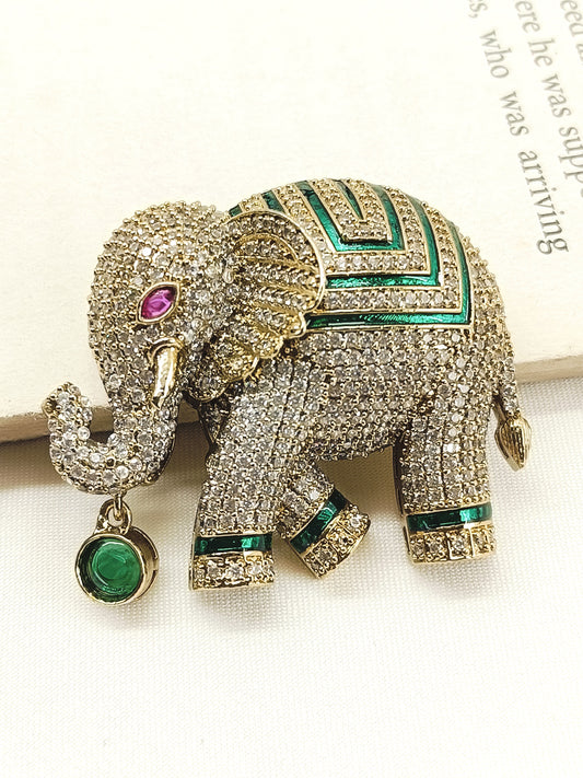 Ronak R&G Elephant Brooch
