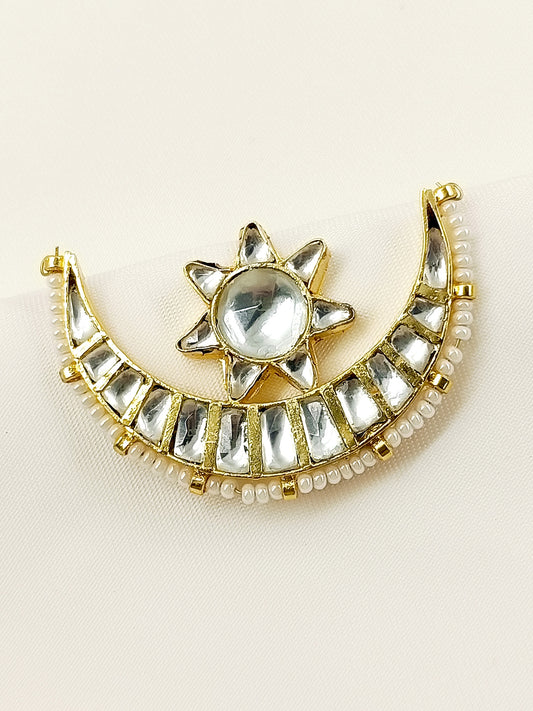 Naziha White Juda Brooch
