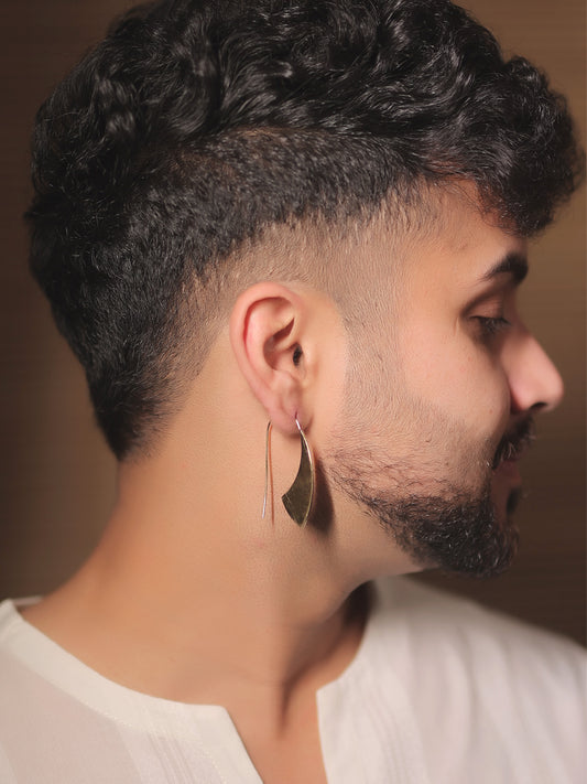 Alora Golden Men's Earrings