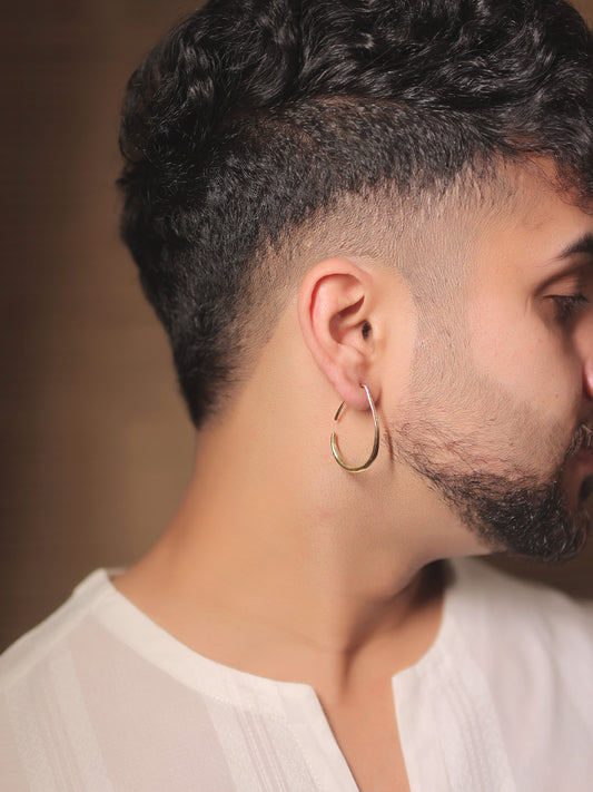 Kahna Golden Men's Earrings