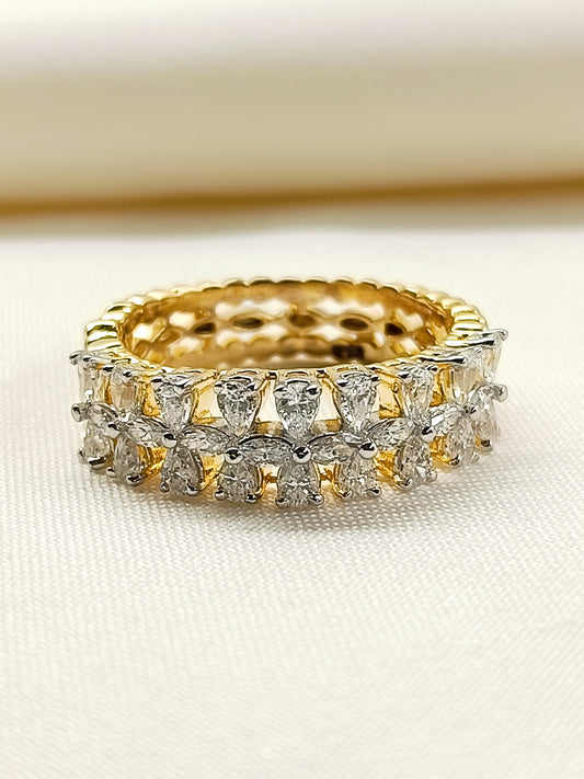 Sofia 92.5 Silver Swarovski Stone Finger Ring