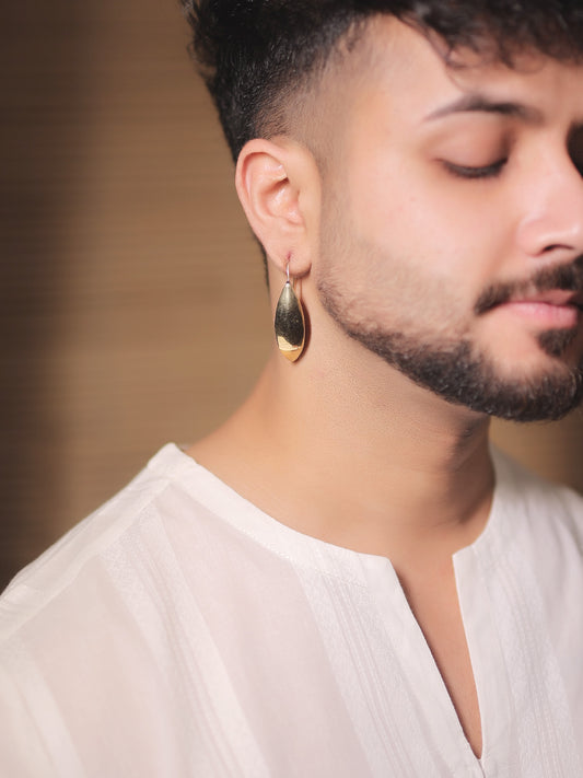 Ziva Golden Men's Earrings