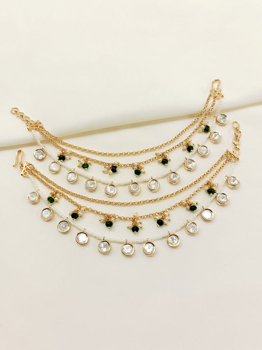 Zifa Green Traditional Ear Chain