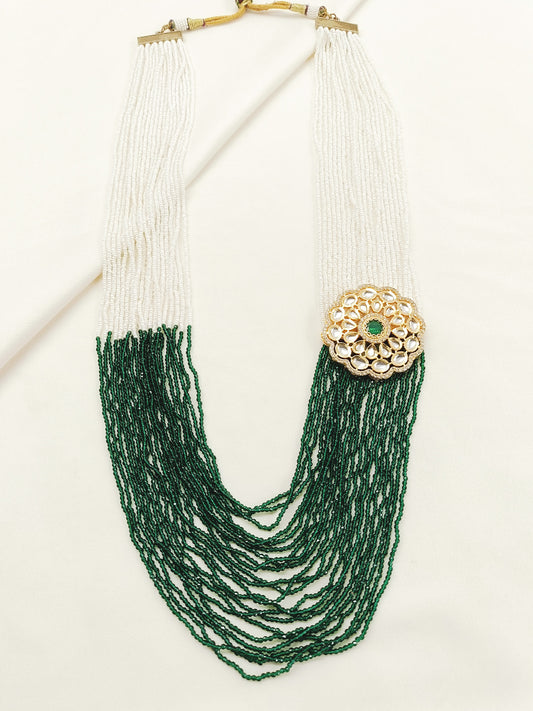 Sanjeev Green Groom Beads Neckpiece