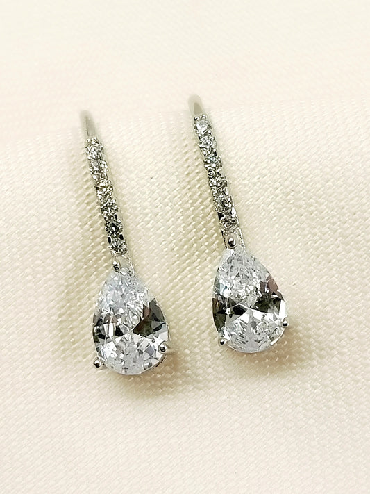 Sahara 92.5 Silver Swarovski Stone Earrings