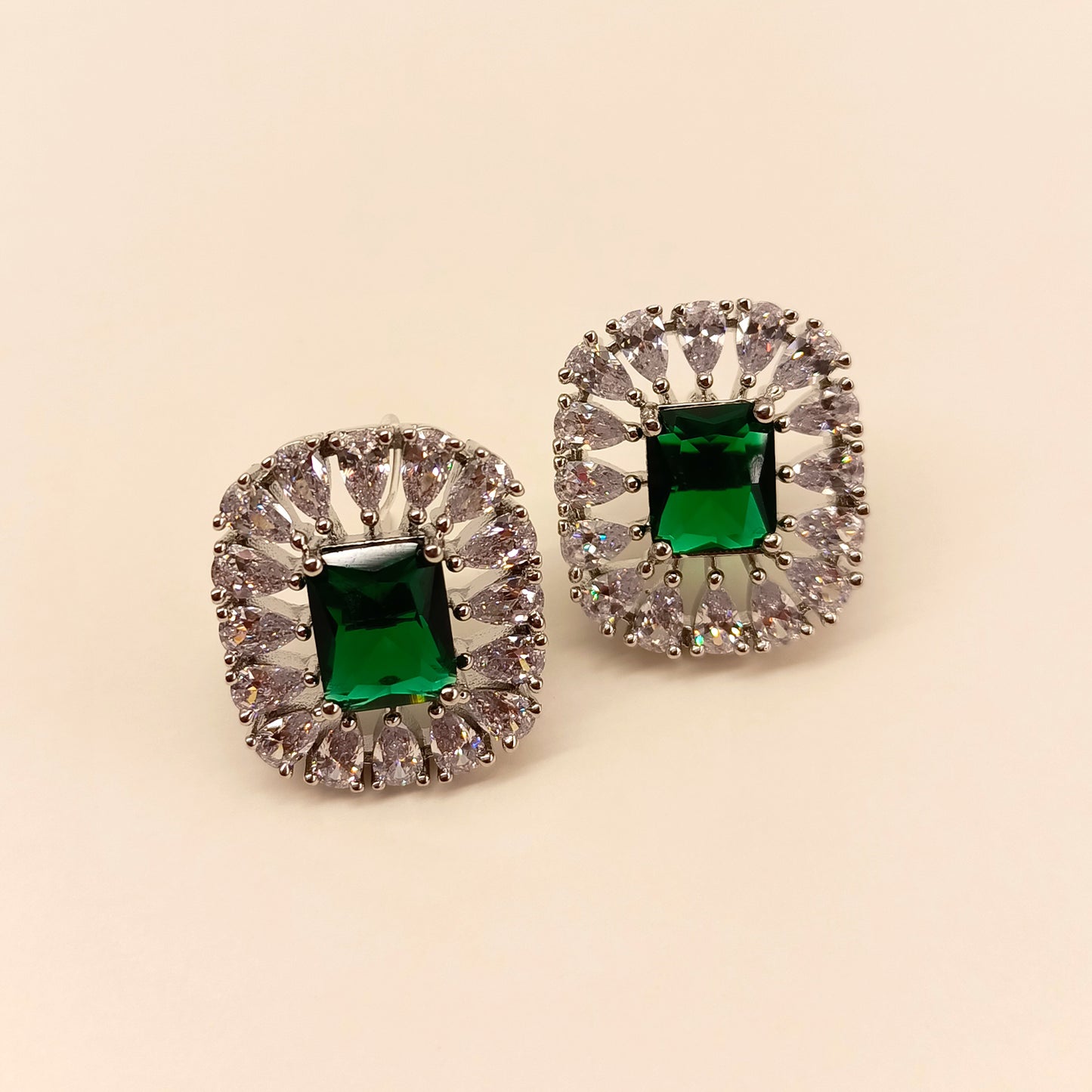 Rani American Diamond Green Emerald Tops