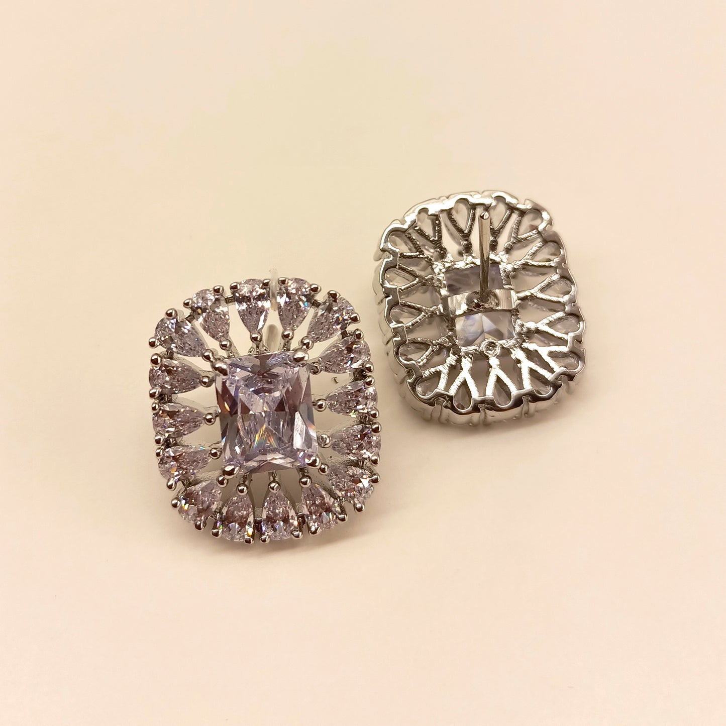 Rajnandini American Diamond Silver Tops