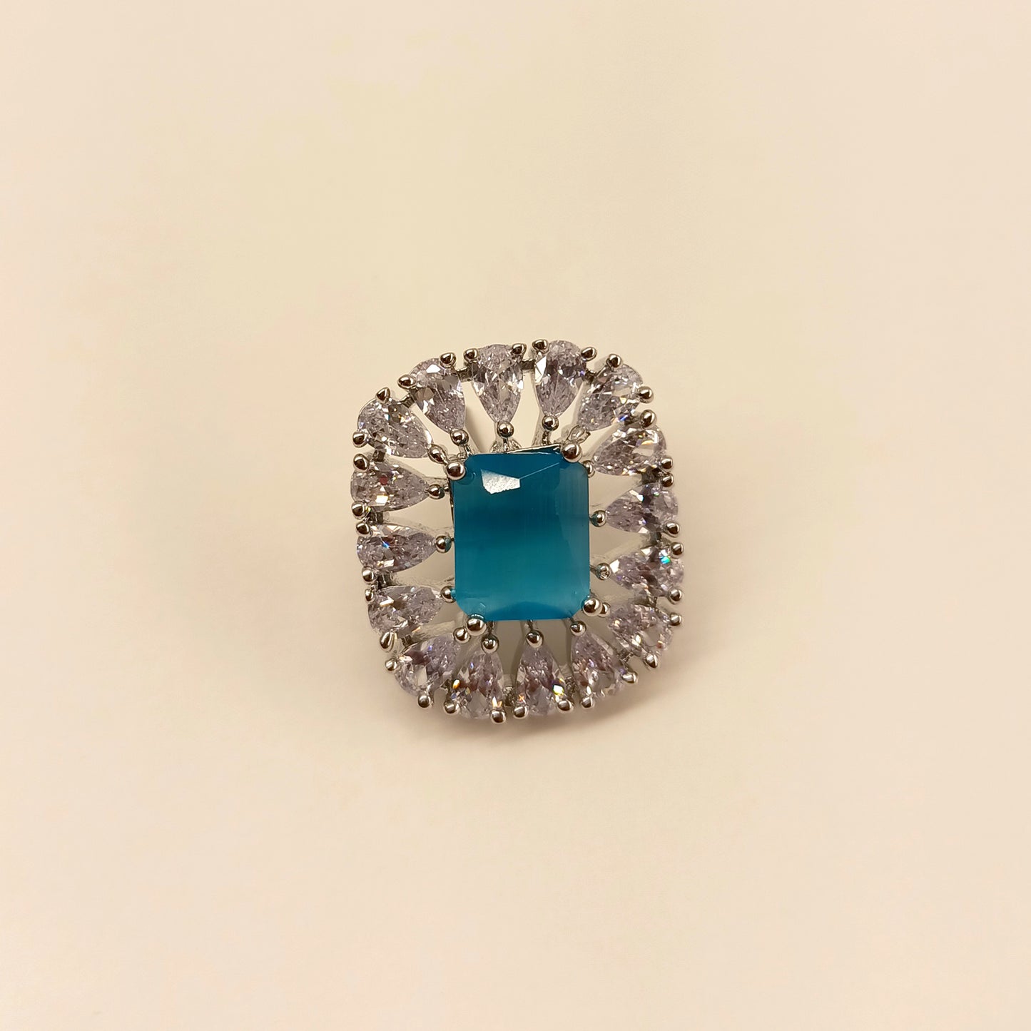 Rakshita American Diamond Sky Blue Tops