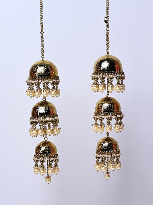 Shweta Pearl Work Gold Plated Kalire