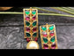 Advika Wine & Green Coloured Paachi Kundan Earrings