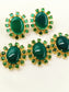 Aurora Green Natural Stone Necklace Set
